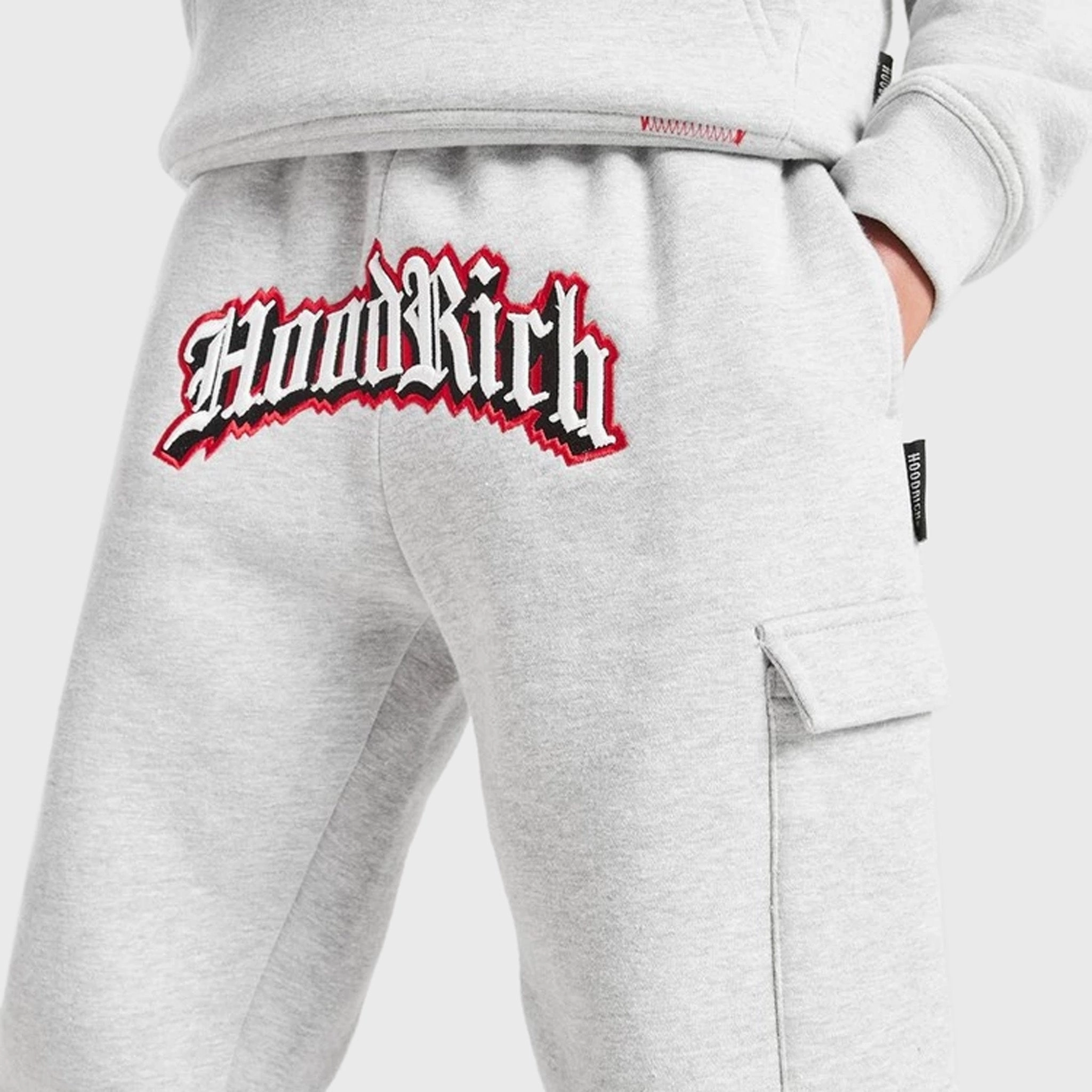Hoodrich Juniors' Gothic Joggers Heather Grey / White - Lychee