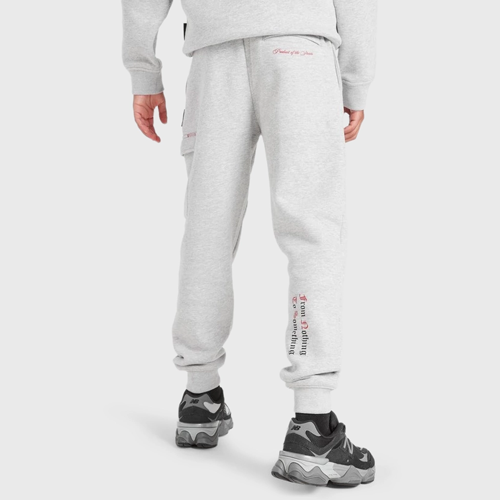 Hoodrich Juniors' Gothic Joggers Heather Grey / White - Lychee