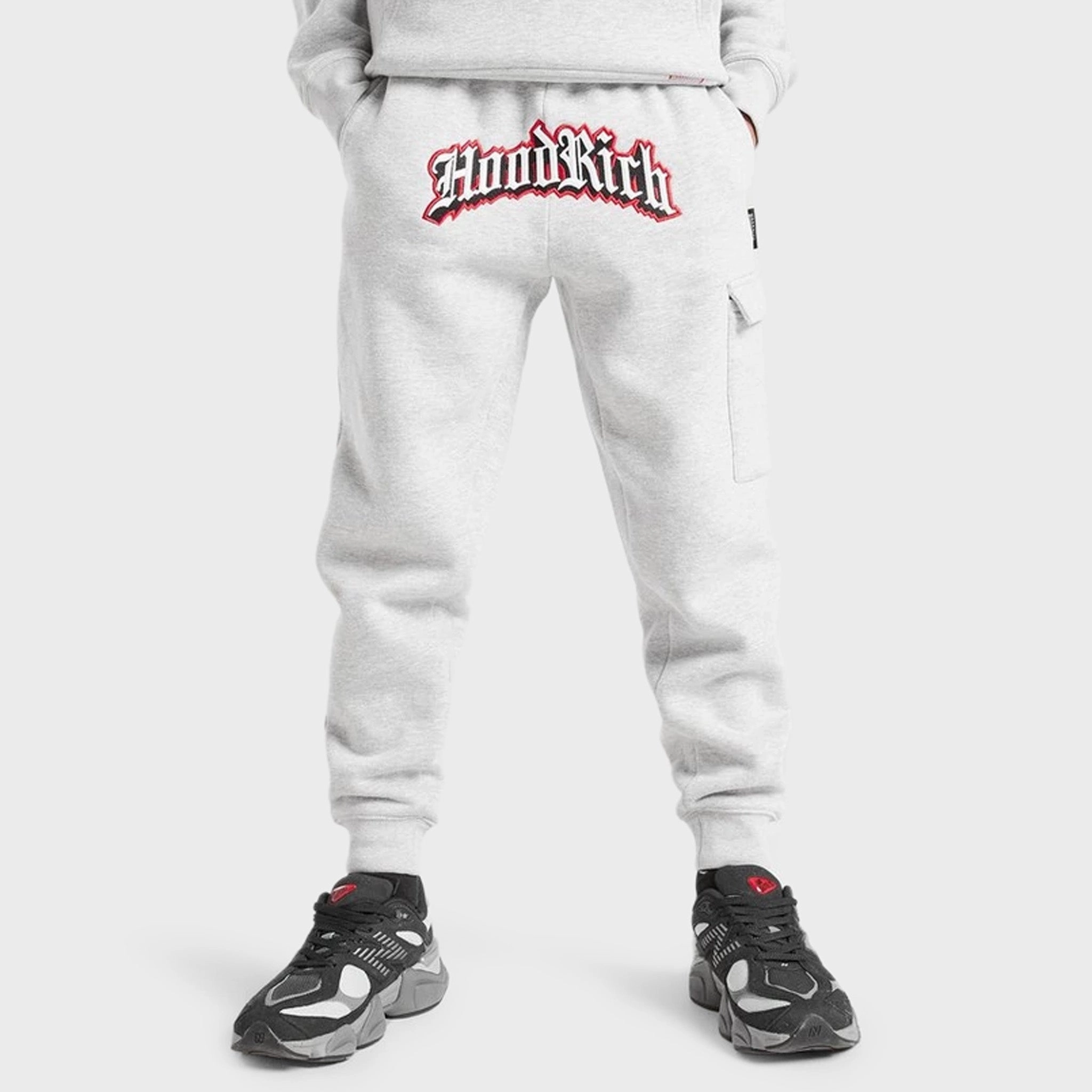 Hoodrich Juniors' Gothic Joggers Heather Grey / White - Lychee