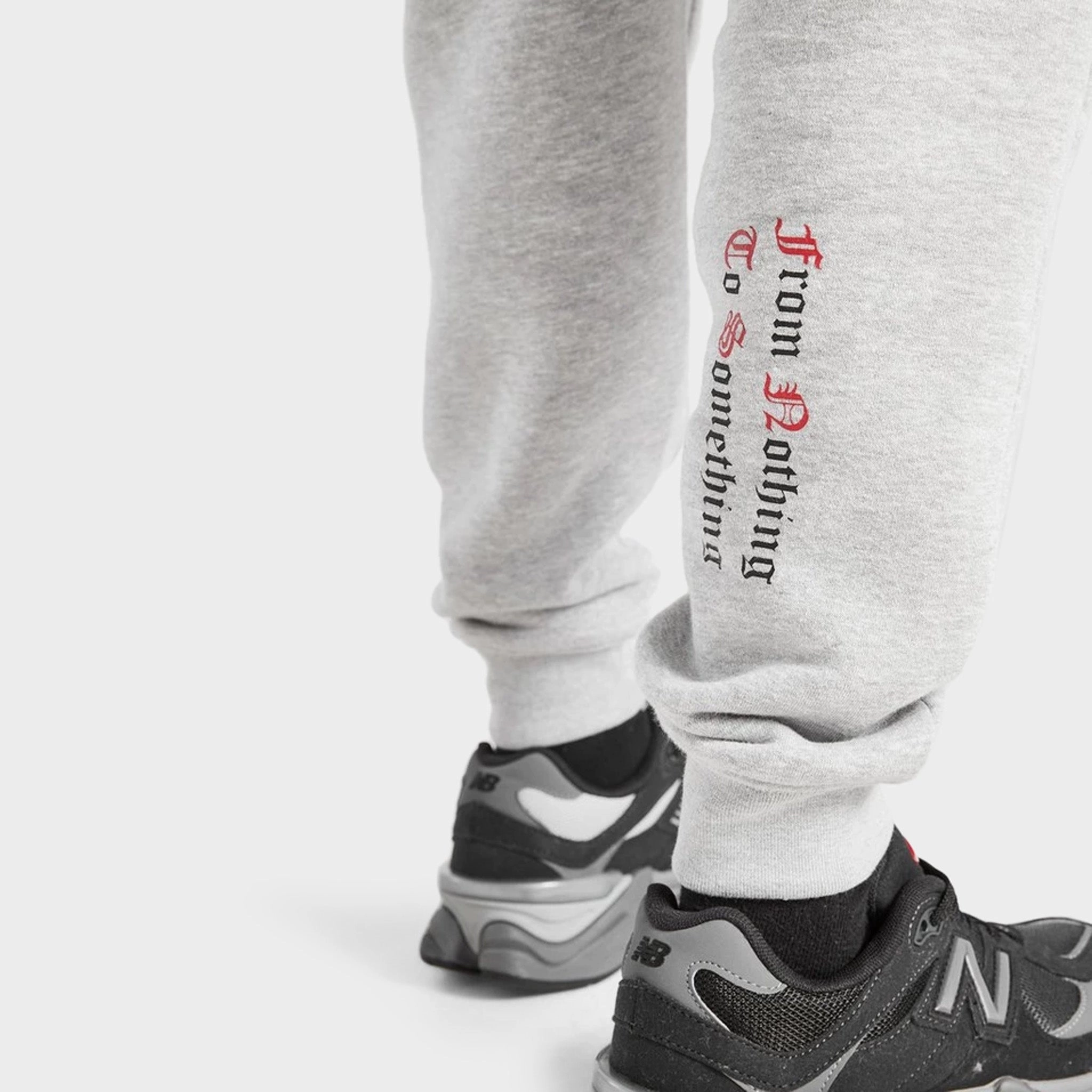 Hoodrich Juniors' Gothic Joggers Heather Grey / White - Lychee