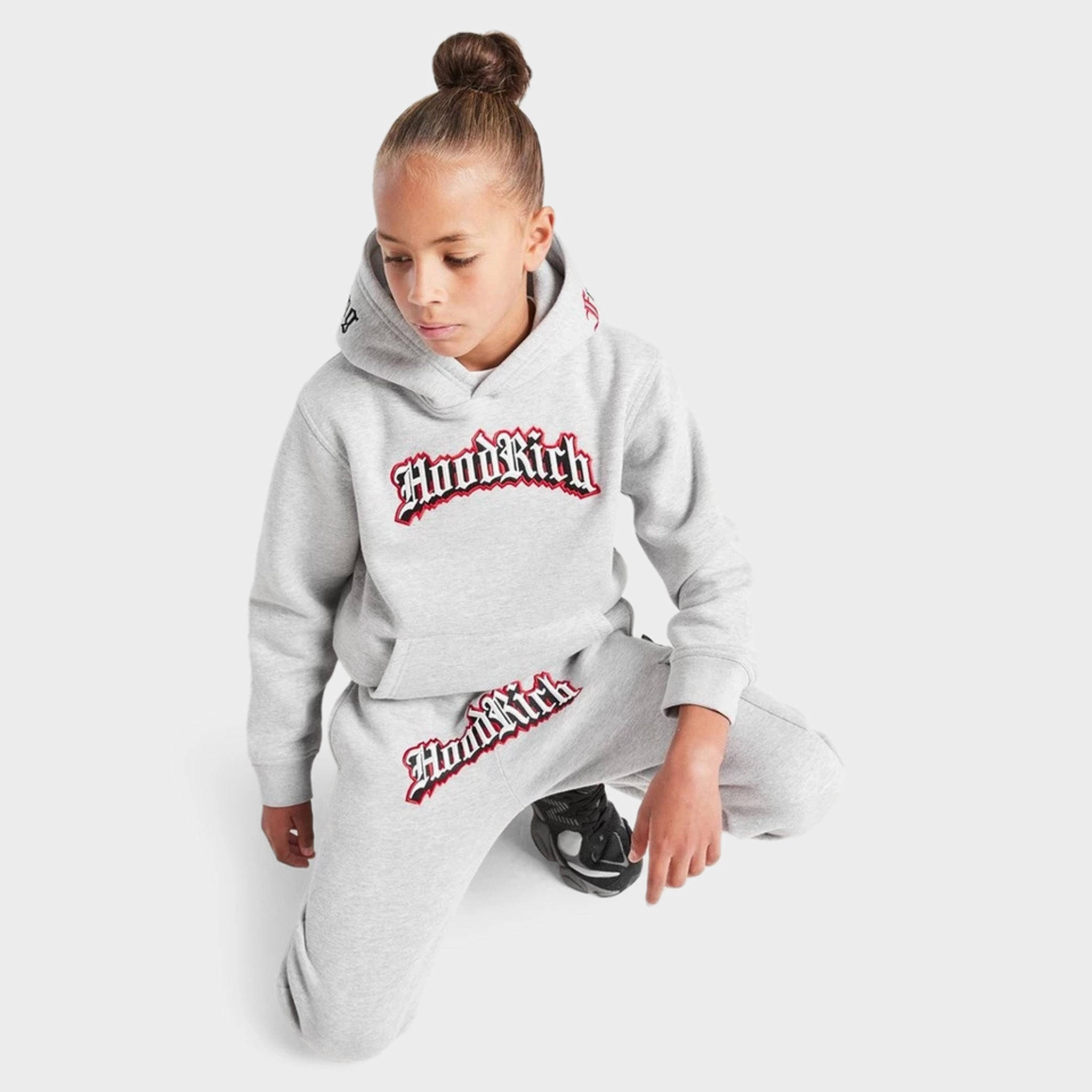 Hoodrich Juniors' Gothic Joggers Heather Grey / White - Lychee