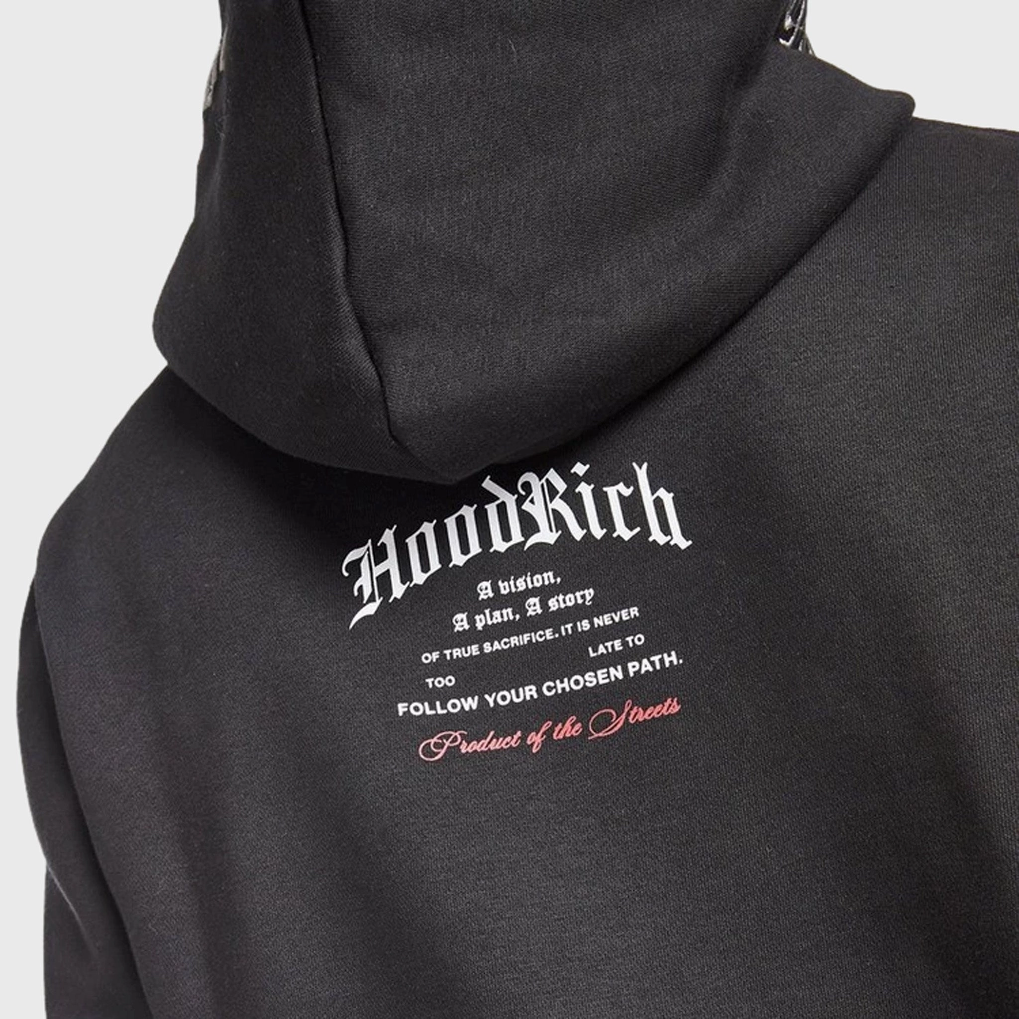 Hoodrich Juniors' Gothic Pullover Hoodie Black / White - Lychee