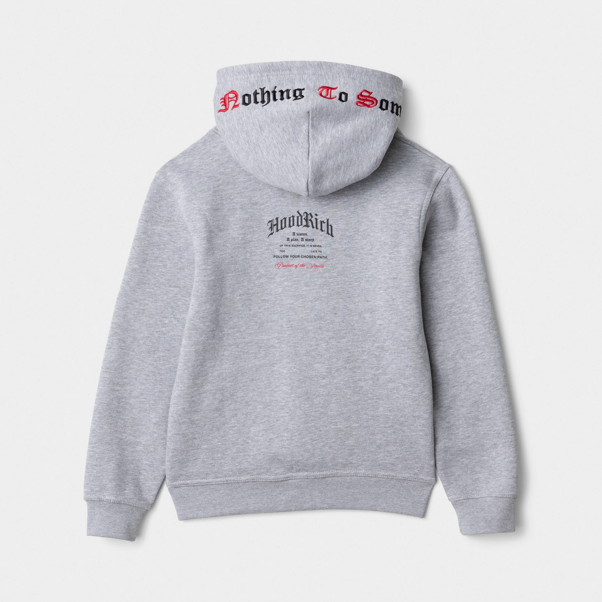 Hoodrich Juniors' Gothic Pullover Hoodie Heather Grey / White - Lychee