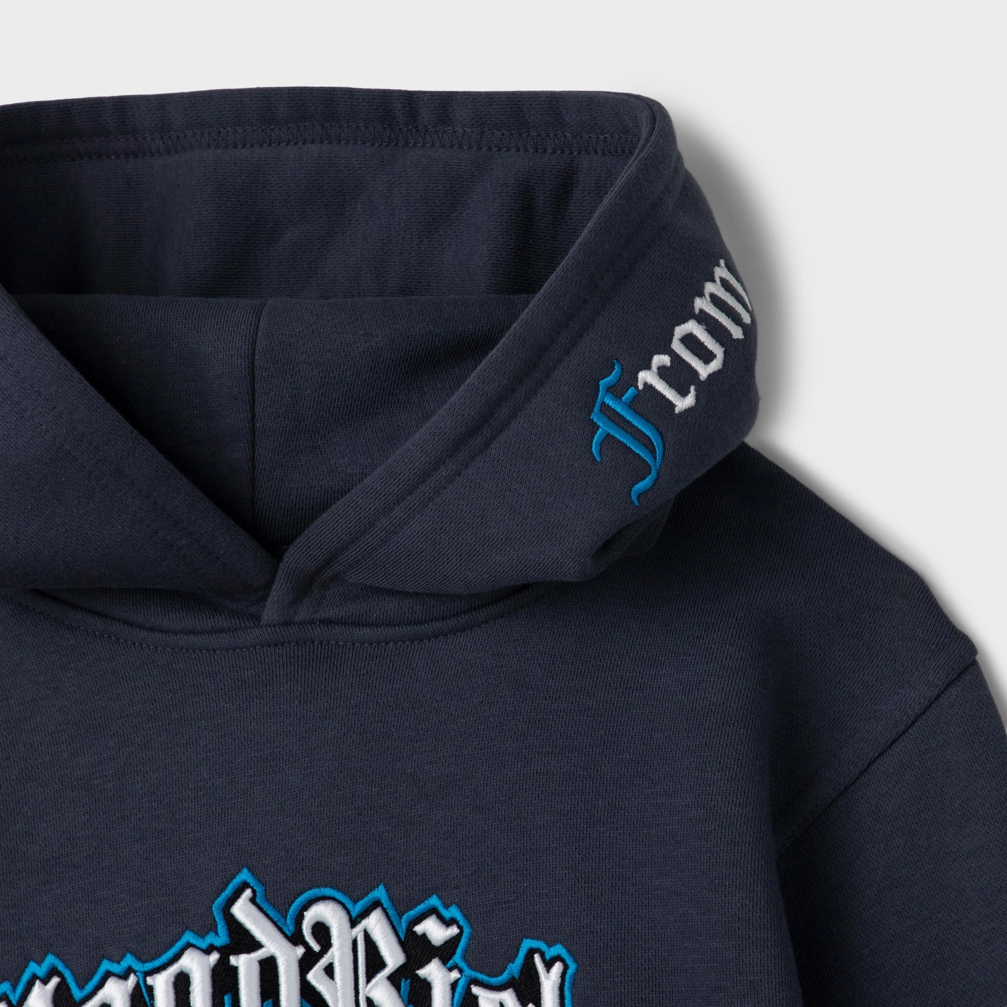 Hoodrich Juniors' Gothic Pullover Hoodie Ombre Blue / White - Diva Blue