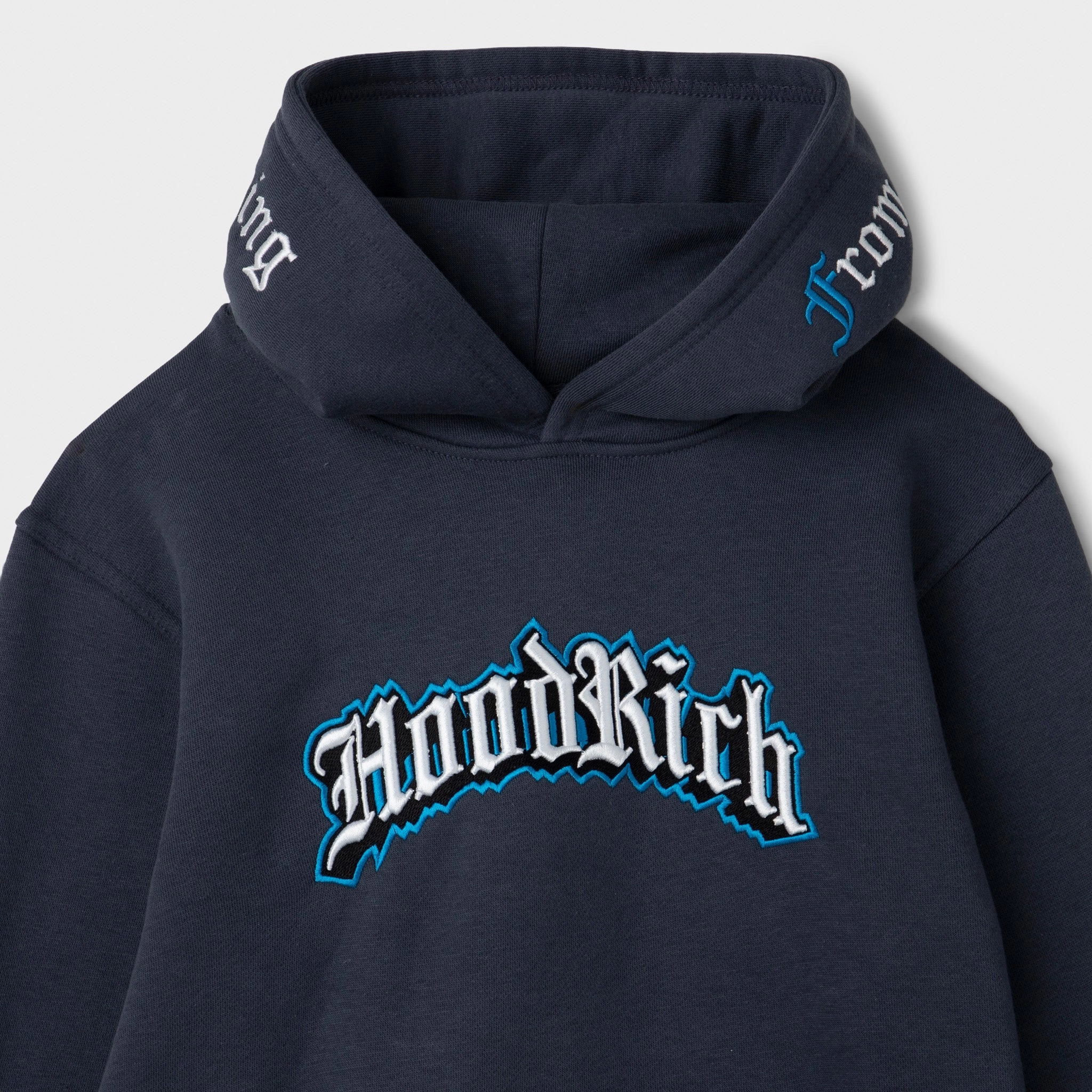 Hoodrich Juniors' Gothic Pullover Hoodie Ombre Blue / White - Diva Blue