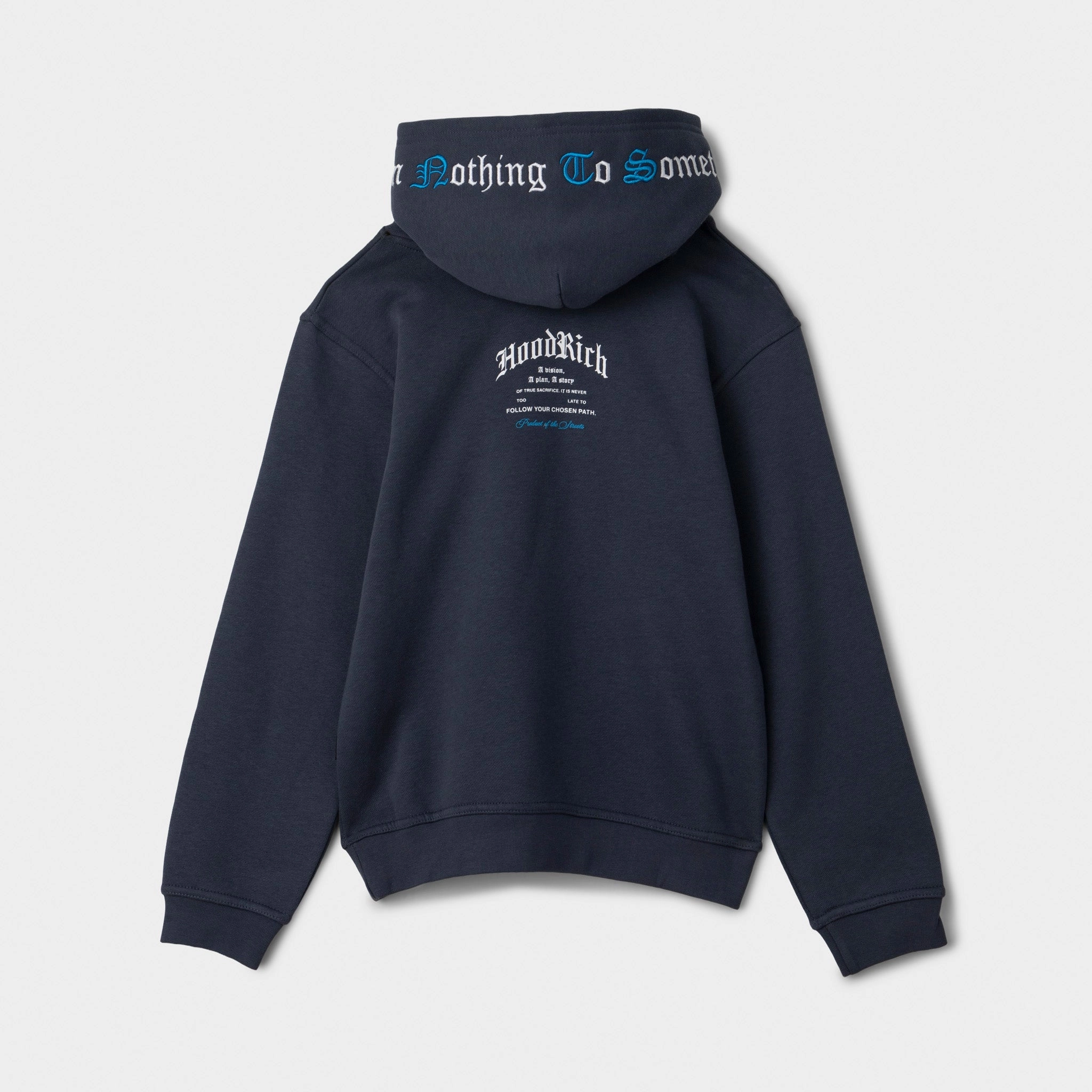 Hoodrich Juniors' Gothic Pullover Hoodie Ombre Blue / White - Diva Blue