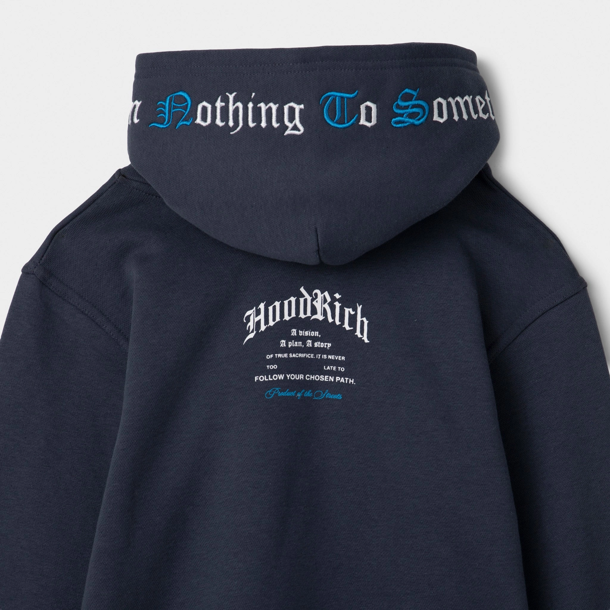 Hoodrich Juniors' Gothic Pullover Hoodie Ombre Blue / White - Diva Blue