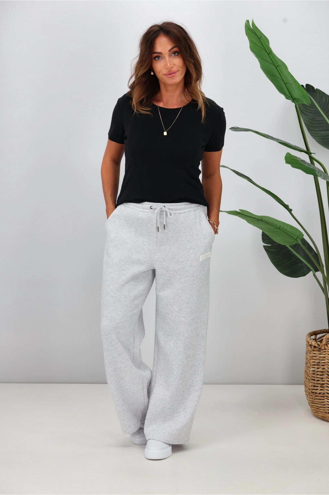 Huffer Easy Trackpant Silver Marle