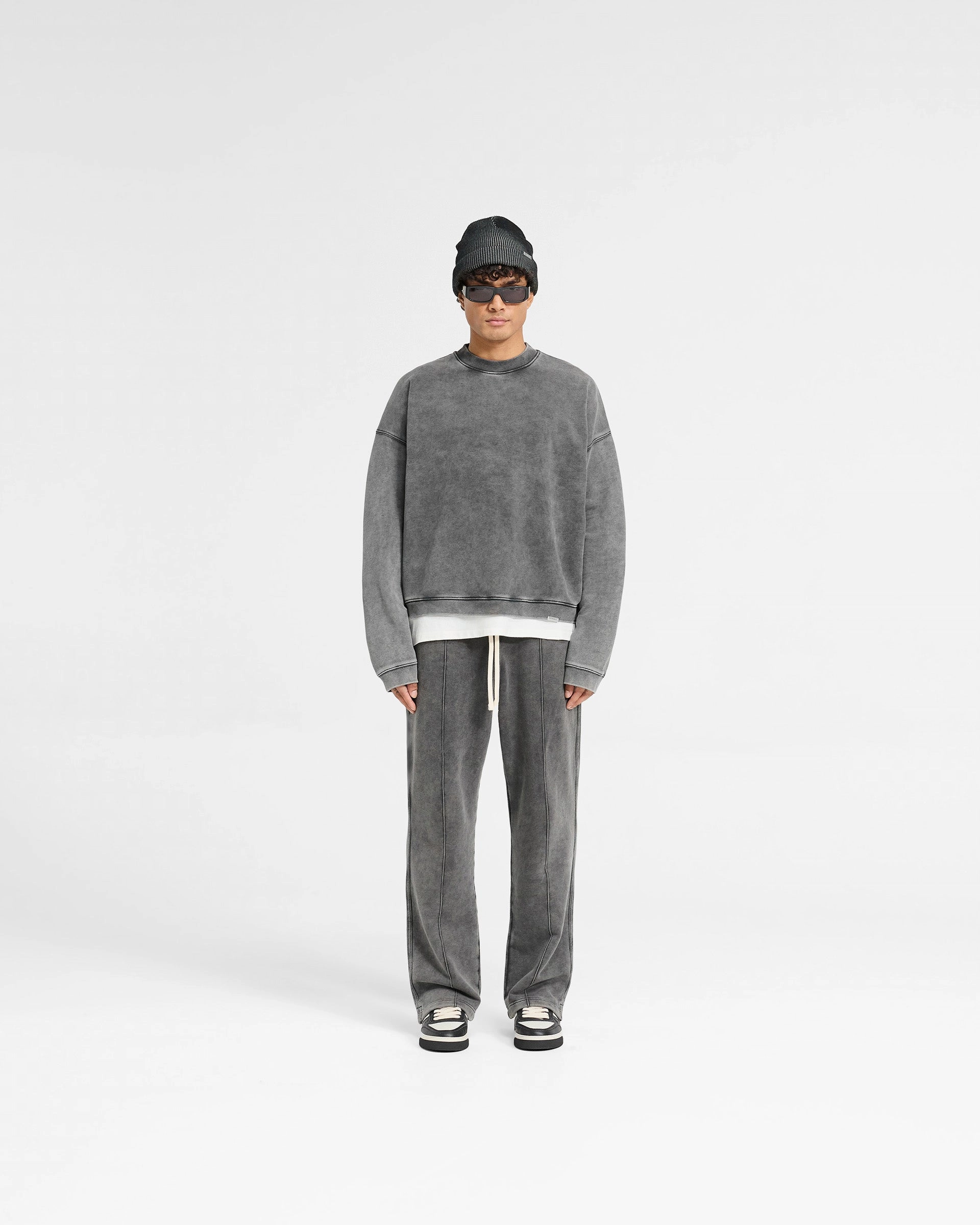 Initial Boxy Sweater - Vintage Grey
