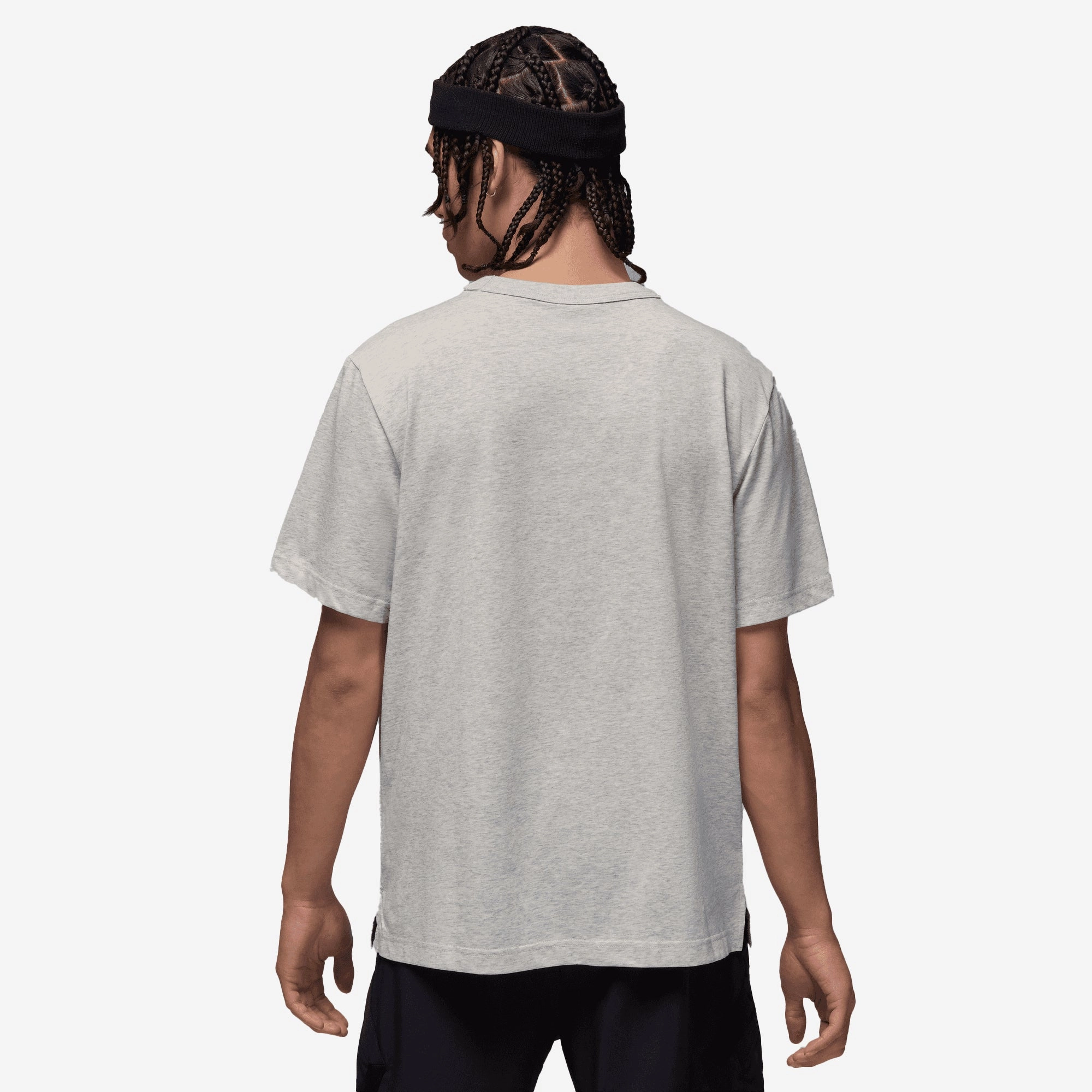 Jordan | DRI FIT SHORT-SLEEVE TOP { GREY HEATHER/WHITE