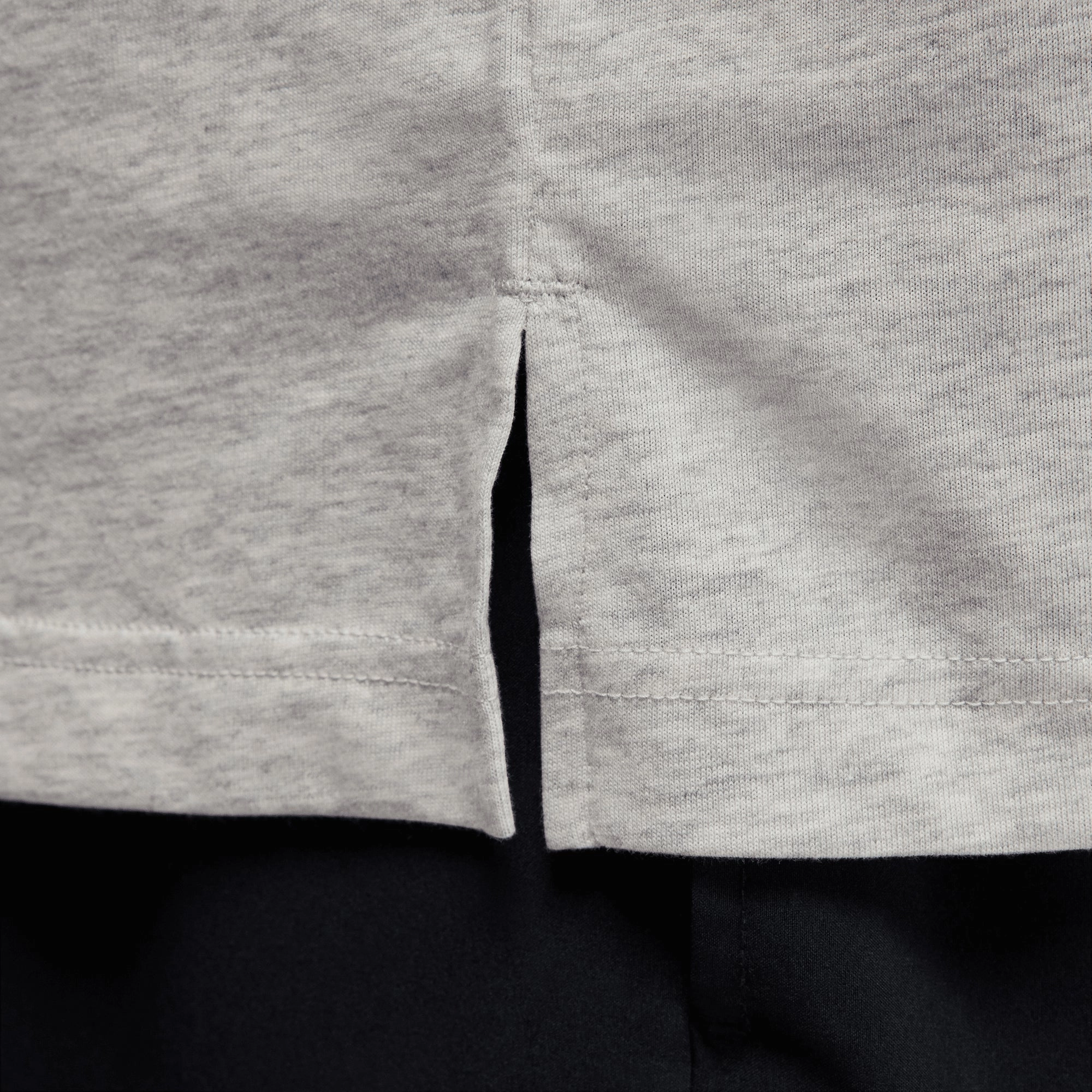 Jordan | DRI FIT SHORT-SLEEVE TOP { GREY HEATHER/WHITE