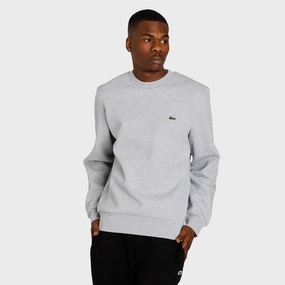 Lacoste Organic Brushed Cotton Sweatshirt / Grey Chine