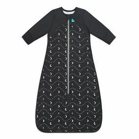 Love To Dream Sleep Bag 1.5T Stretch Cotton Fleece Moon & Back Charcoal