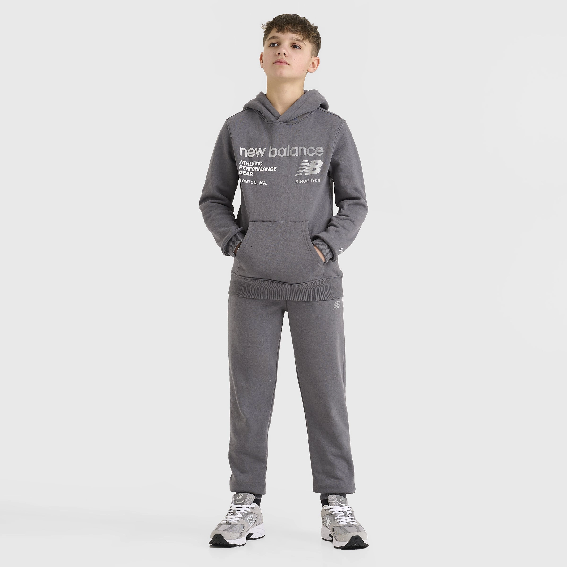 New Balance Junior Boys' Small Logo Joggers / Castle Rock