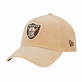 New Era Las Vegas Raiders 9FORTY A Frame Corduroy Cap - Camel/Walnut/Ivory