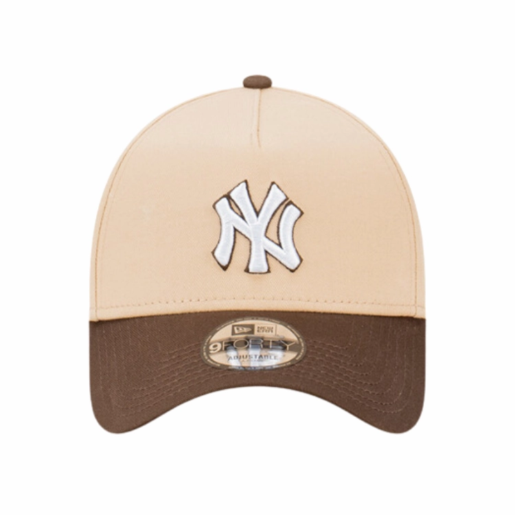 New Era New York Yankees 9FORTY A Frame Cap - Oatmilk/Walnut