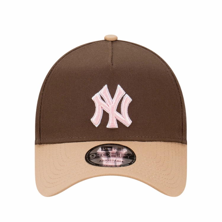 New Era New York Yankees 9FORTY A Frame Cap - Walnut/Camel/Pink