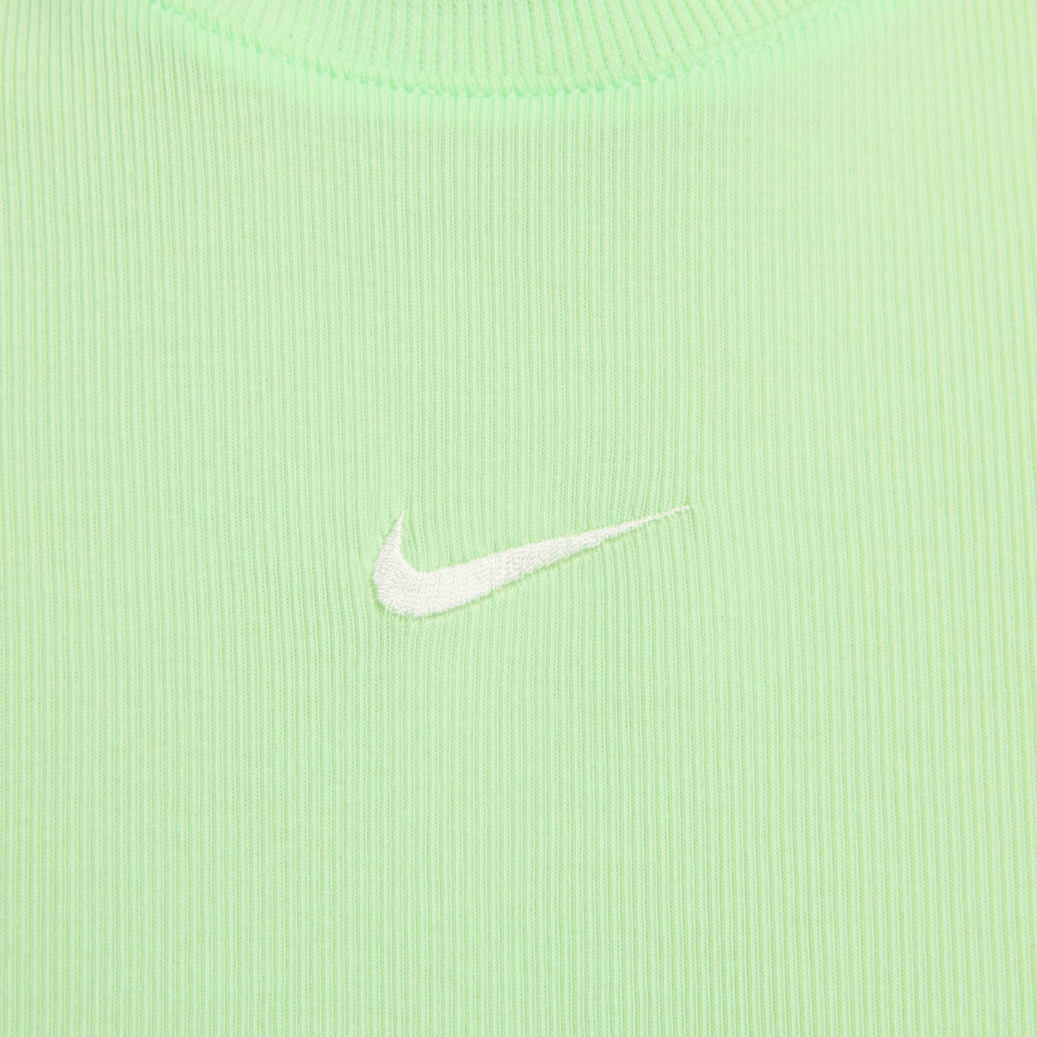 Nike Sportswear Women's Tight Cropped Mini-Rib Tank Vapor Green / Sail