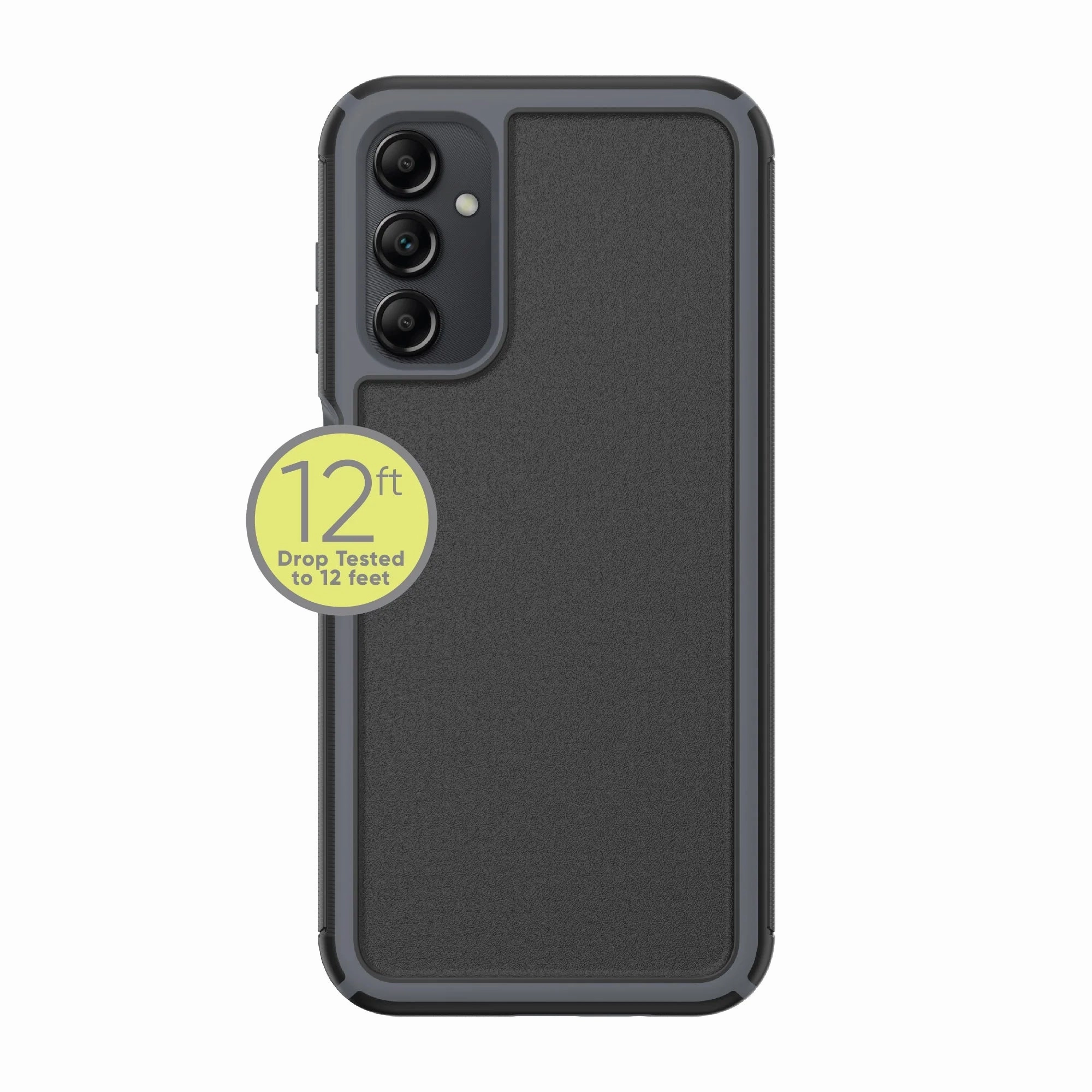 onn. WIASRB100127593 Slim Rugged Phone Case for Samsung Galaxy A14 5G - Black/Gray