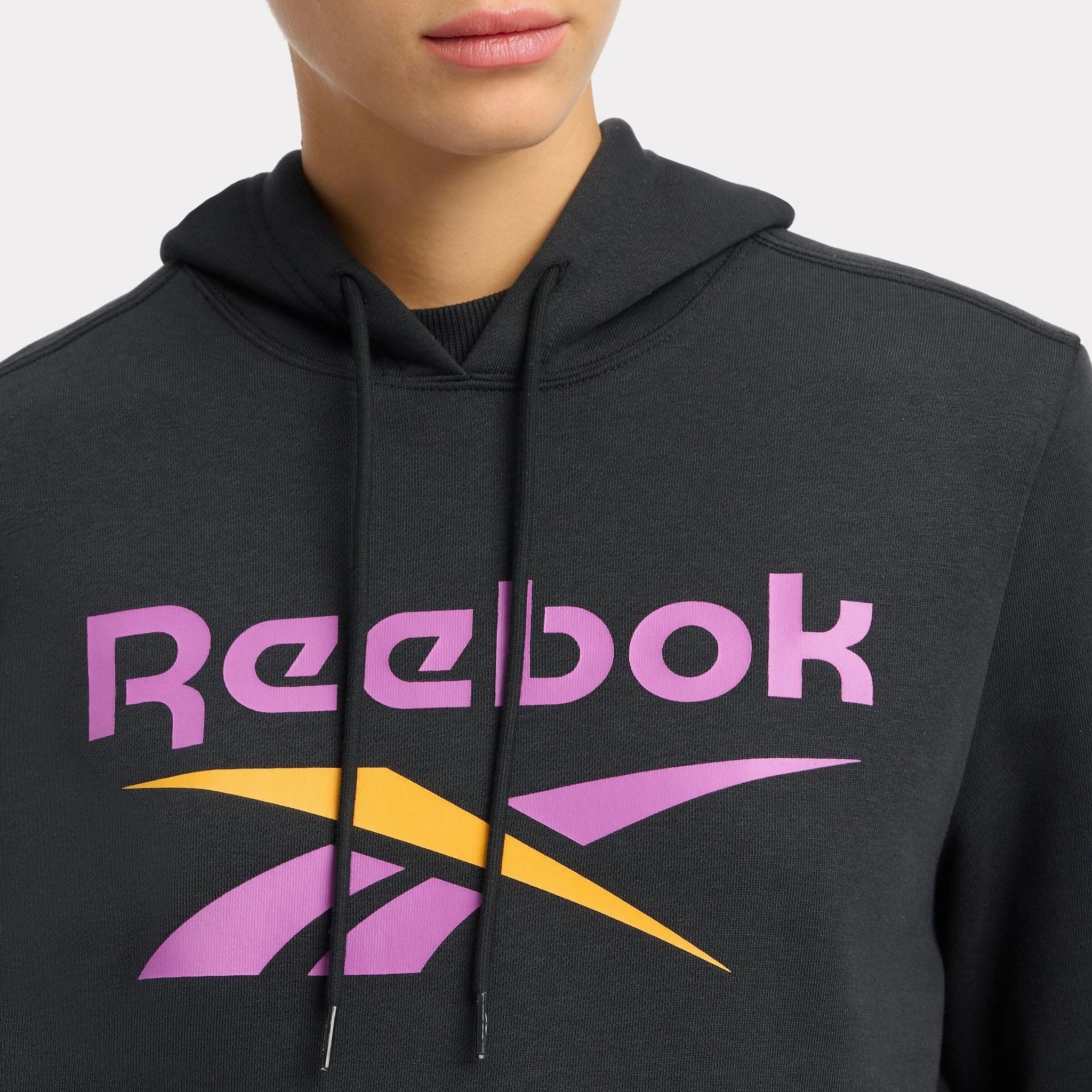 Ri Big Logo Fleece Hoodie Black/Purple/Electric Amber