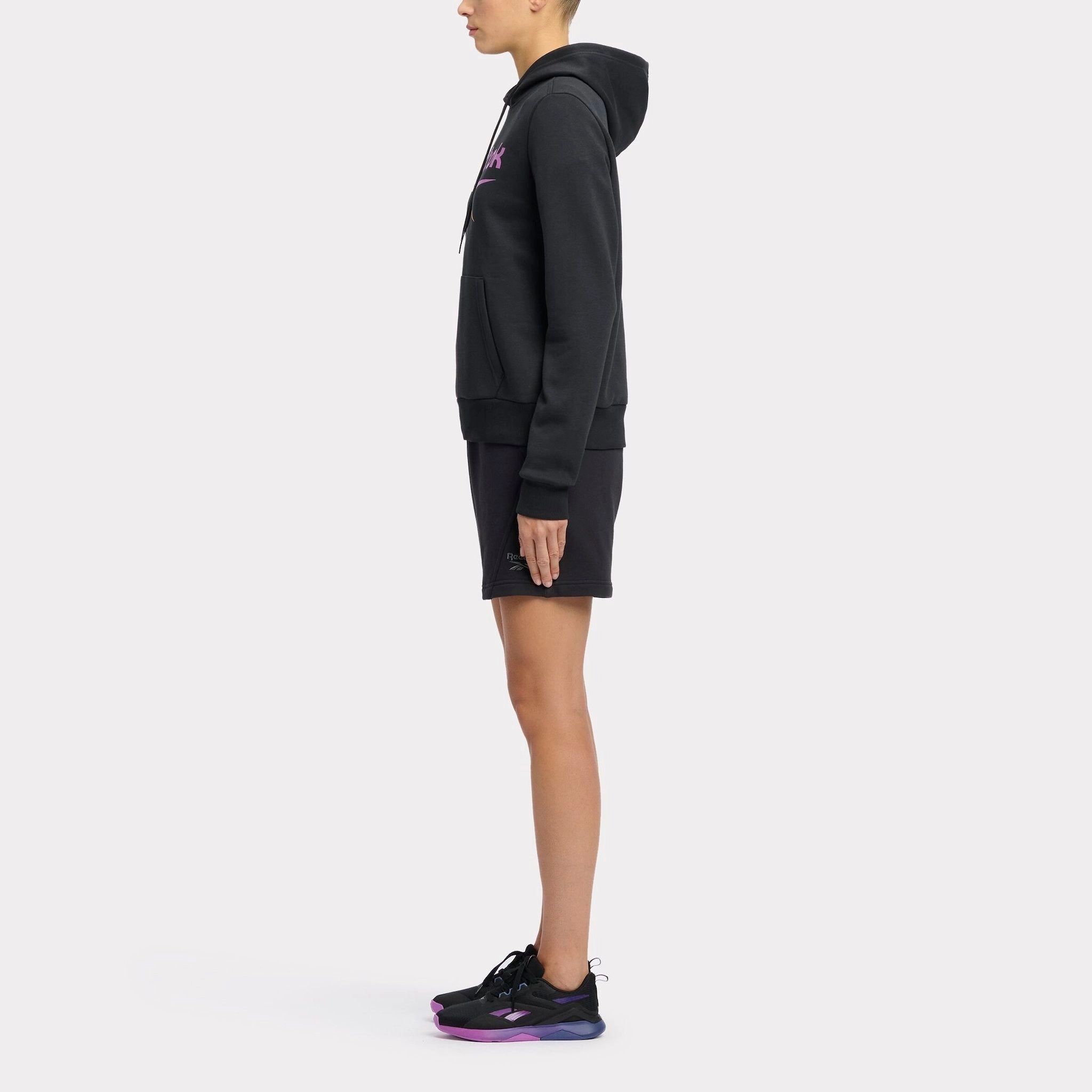 Ri Big Logo Fleece Hoodie Black/Purple/Electric Amber