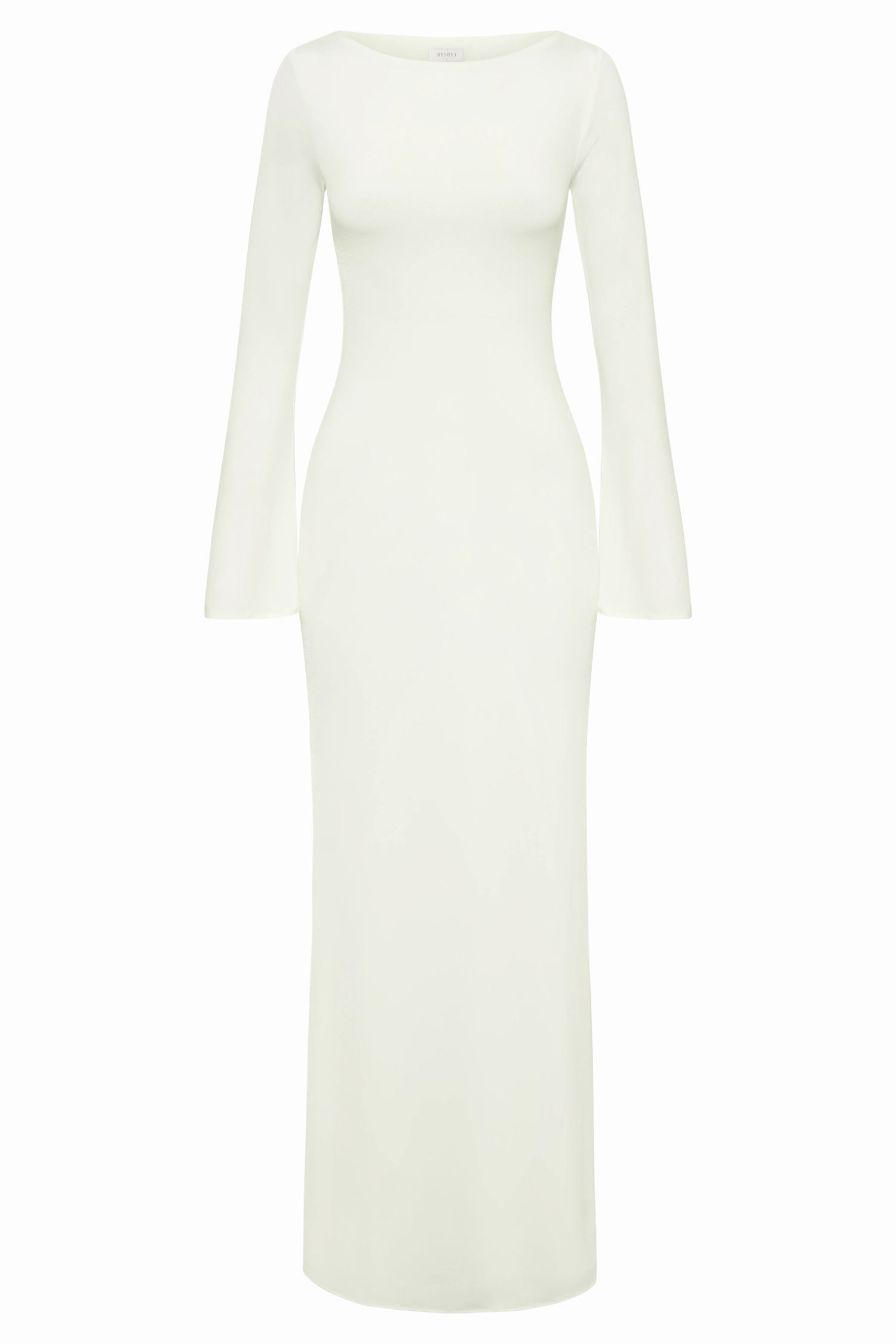 Tarna Slinky Fishtail Maxi Dress - Ivory
