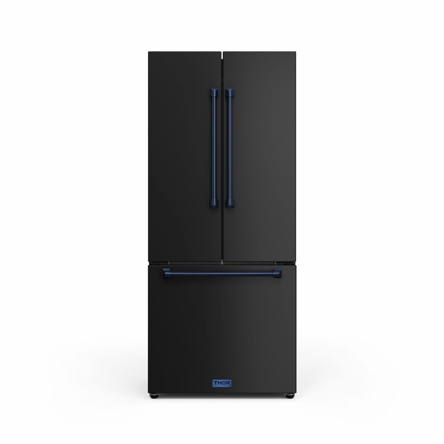 Thor Kitchen Matte Black French Door Counter Depth Refrigerator with Ice Maker| Gordon Ramsay Collection (17.5 cu.ft.) - RF3017FFD00-BLU