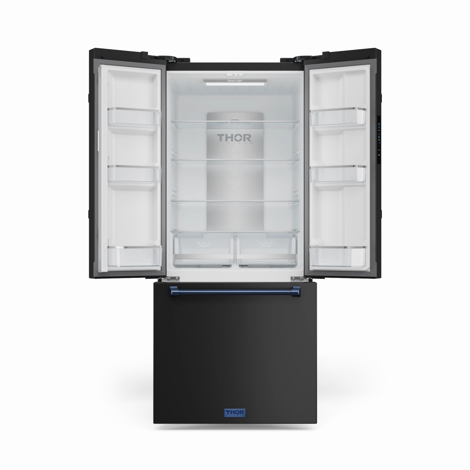 Thor Kitchen Matte Black French Door Counter Depth Refrigerator with Ice Maker| Gordon Ramsay Collection (17.5 cu.ft.) - RF3017FFD00-BLU