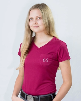 Women's Essential Pocket Tee - Bordeaux